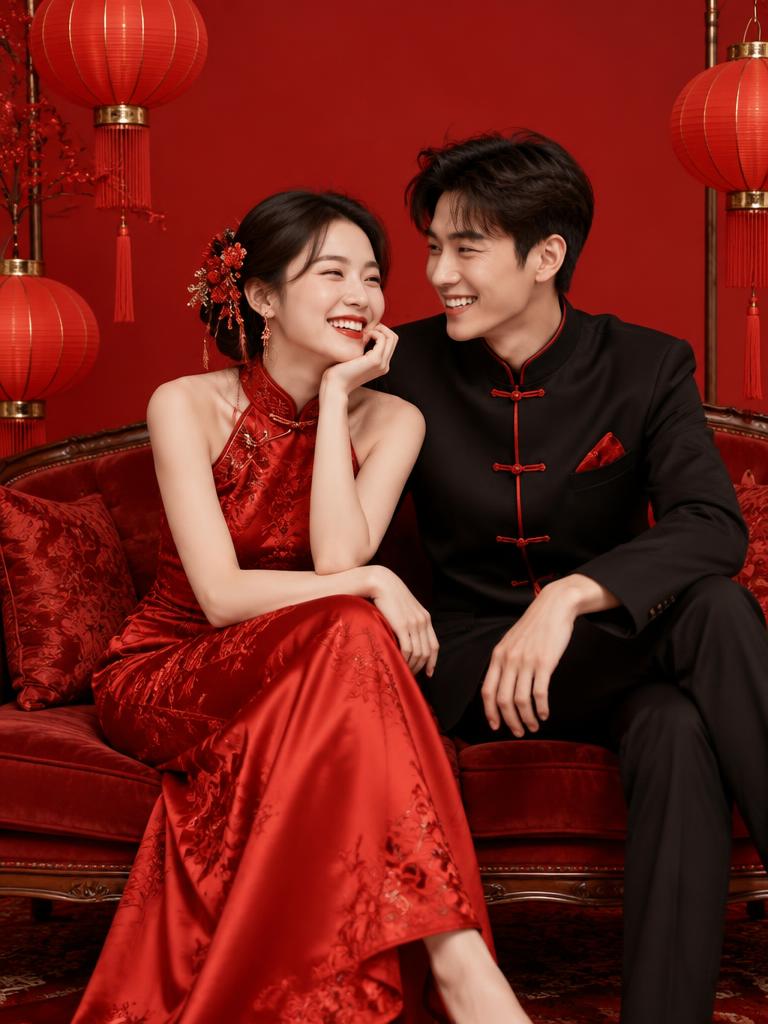 囍上眉梢婚纱照样片